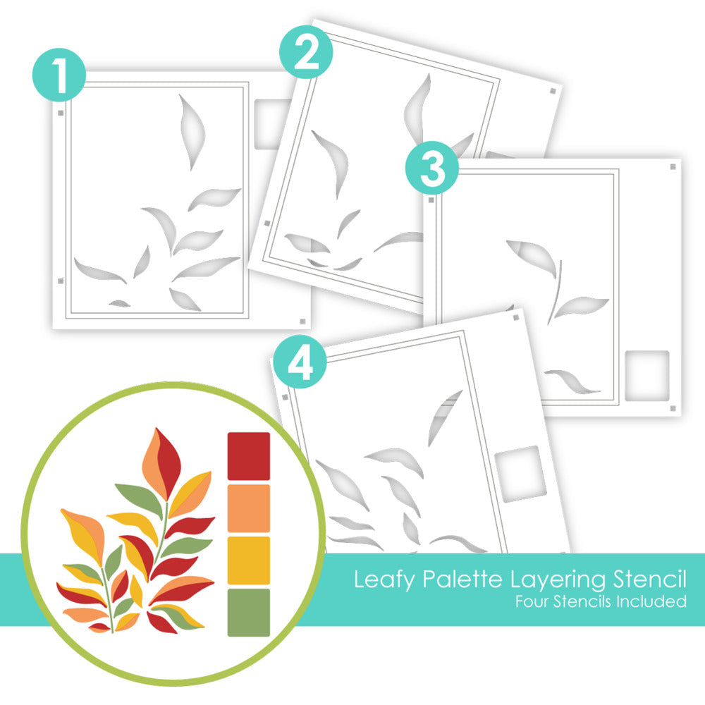 Tailored Expressions - Leafy Palette Layering Stencil Set