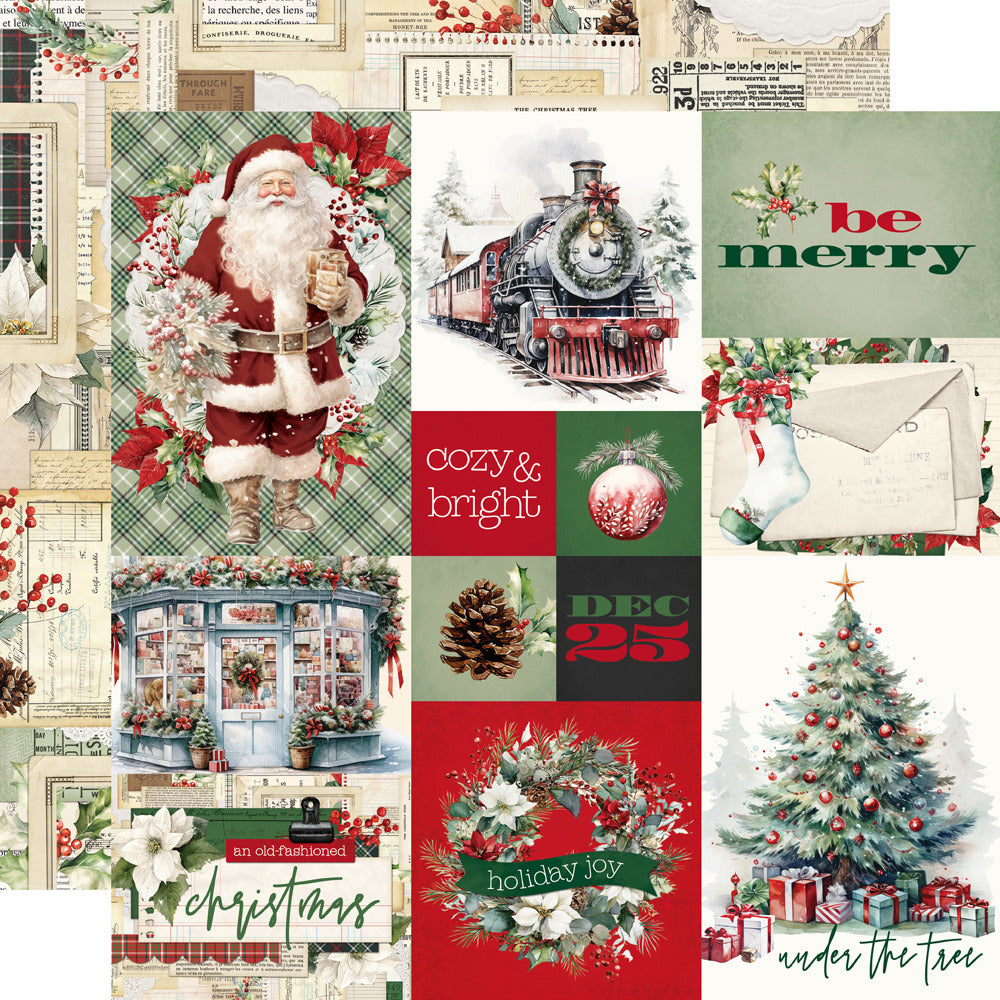 Simple Stories - Simple Vintage Old-Fashioned Christmas - Cardstock: Combo Elements