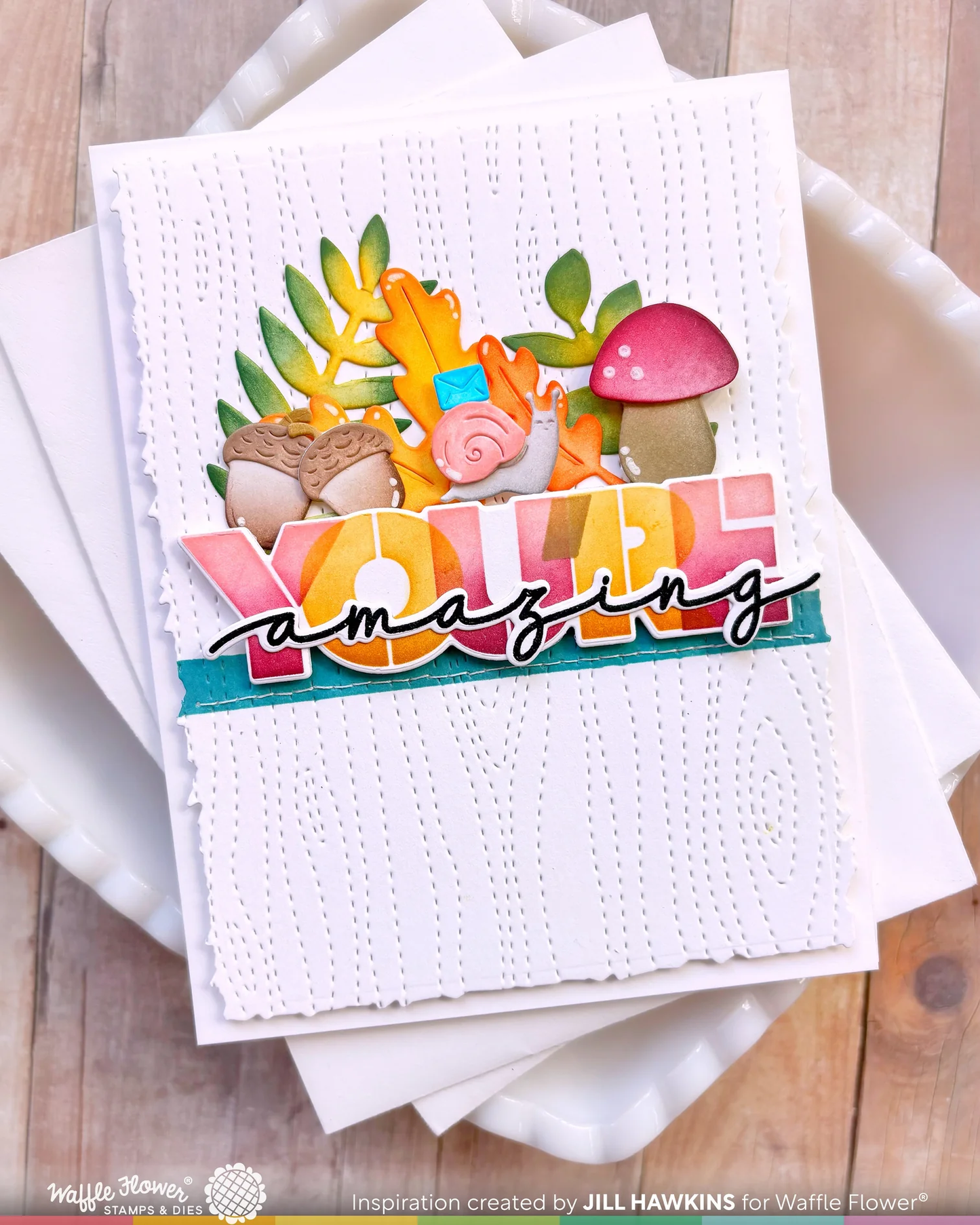 Waffle Flower - Overlapping You're Additions Stamp & Die Bundle