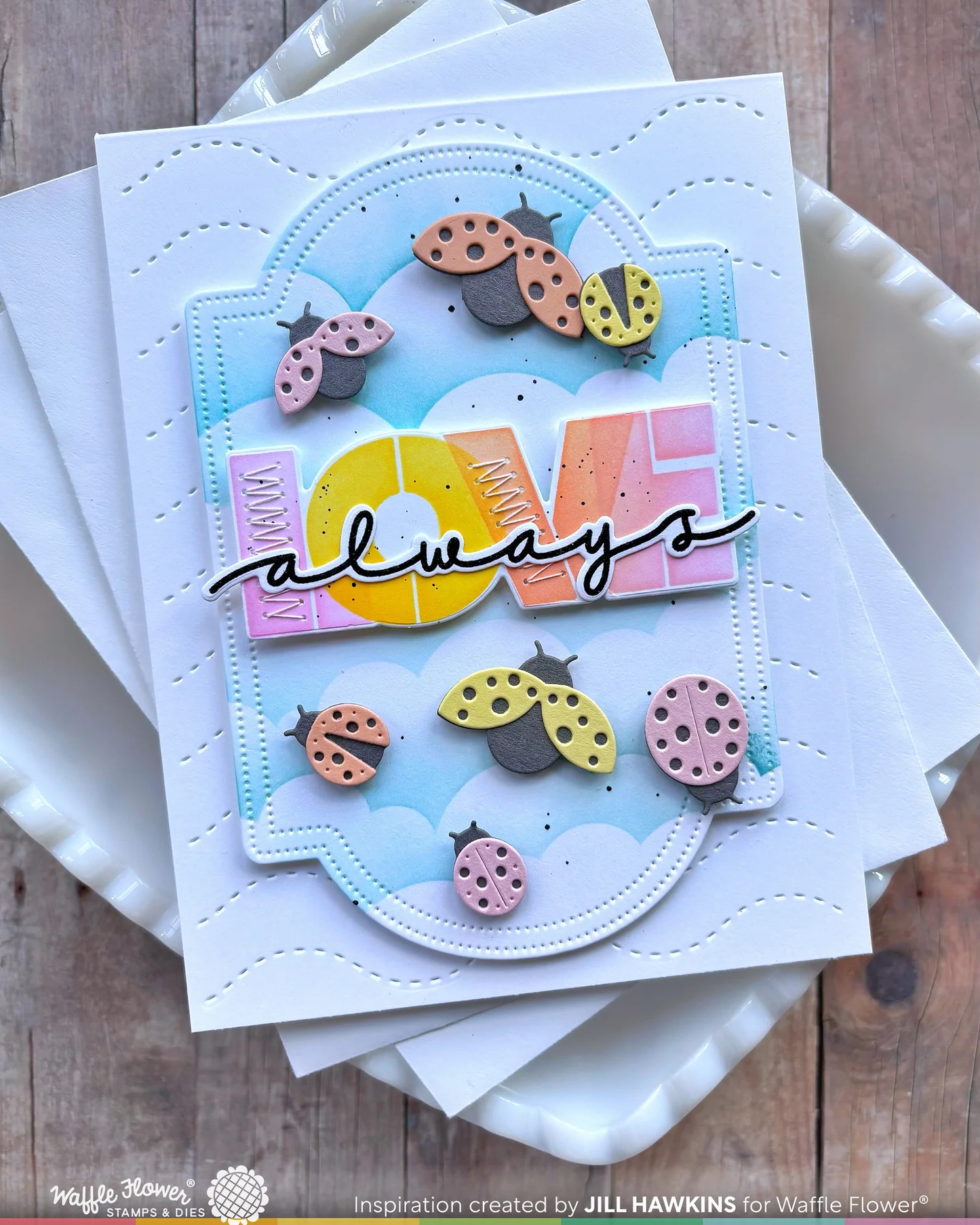 Waffle Flower - Overlapping Love Die-n-stencil Bundle