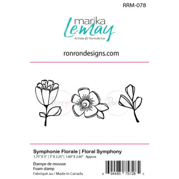 RonRon Designs - Foam Stamp - Floral Symphony