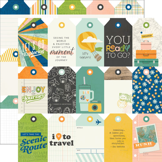 Simple Stories - Happy Travels - Cardstock: Tag Elements