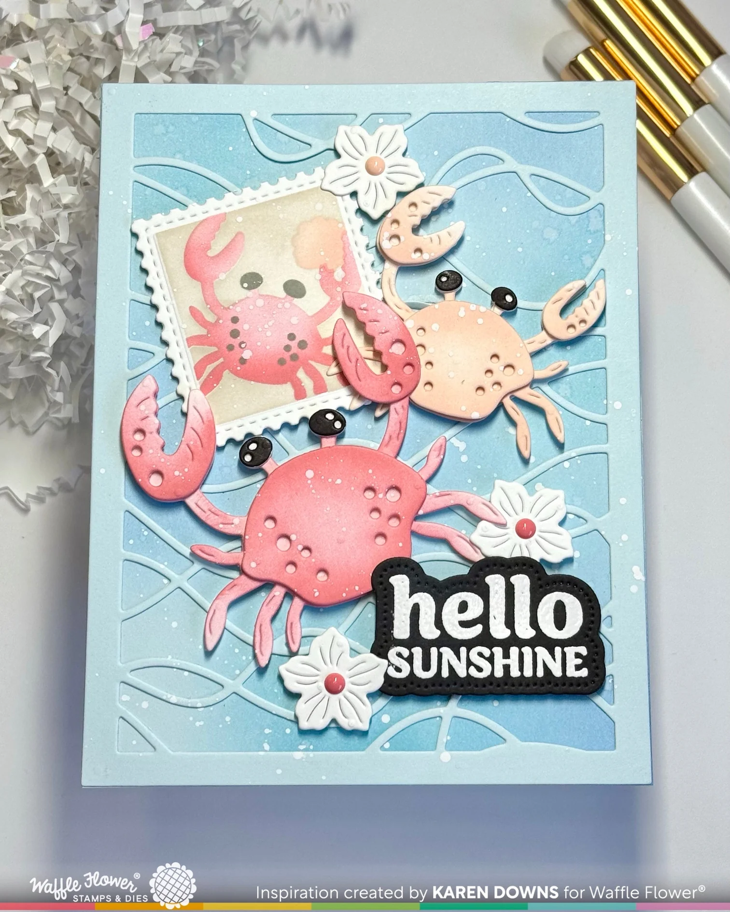 Waffle Flower - Hello Sunshine Sentiments Stamp & Die Bundle