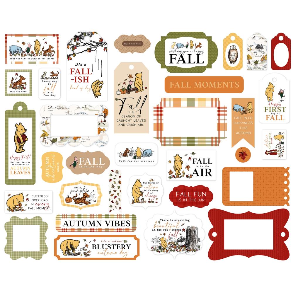 Echo Park - Winnie the Pooh Autumn - Frames & Tags