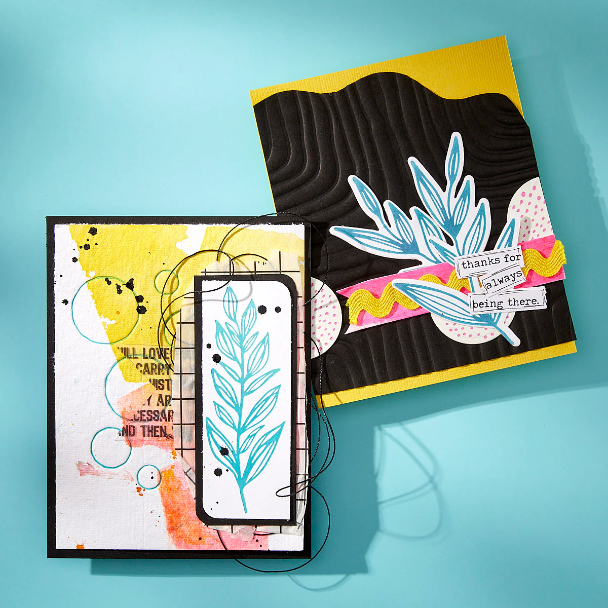 Spellbinders - BetterPress - Lined Corners 3D Embossing Folder by Dina Wakley