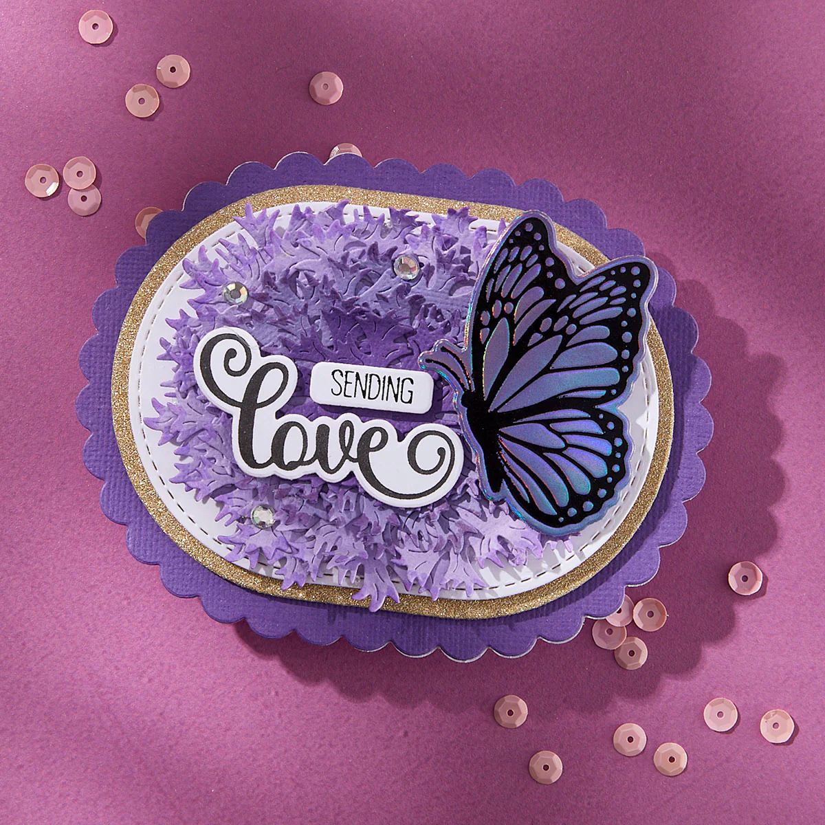 Spellbinders - BetterPress - Butterfly Silhouettes Press Plate & Die Bundle by Lisa Horton
