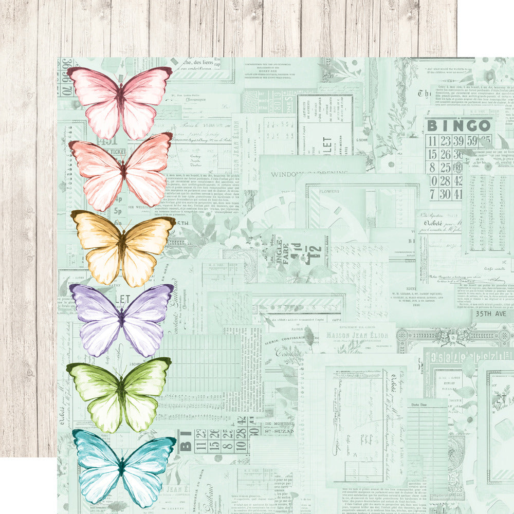 Simple Stories - Simple Vintage Flower Shoppe - Happiness Cardstock