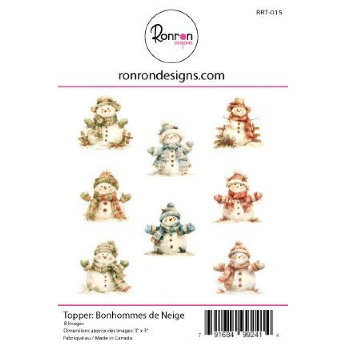 RonRon Designs - Toppers - Snowmen