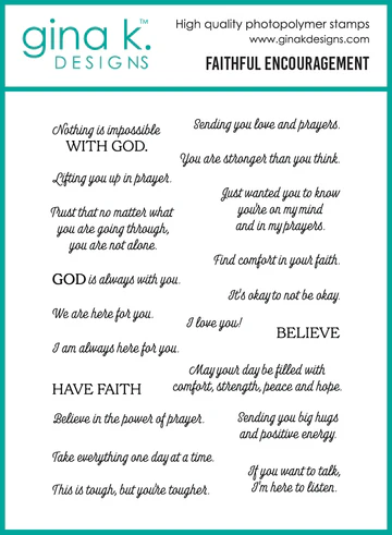 Gina K. - Faithful Encouragement Stamp Set