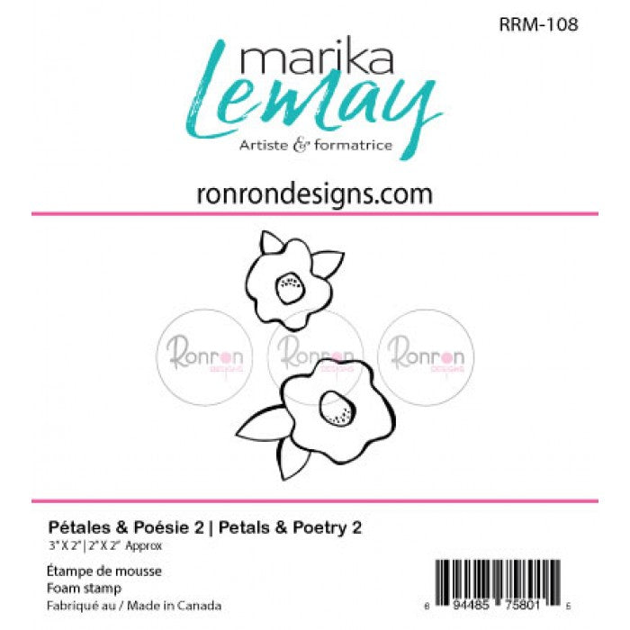 RonRon Designs - Foam Stamp - Petal & Poetry 2