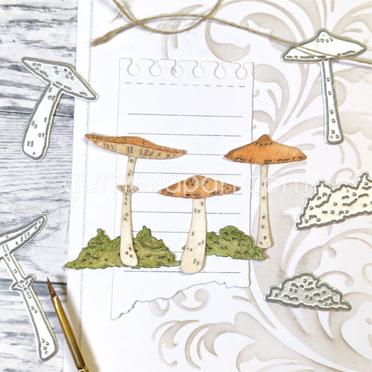 Gummiapan - Mushrooms and Moss Die Set
