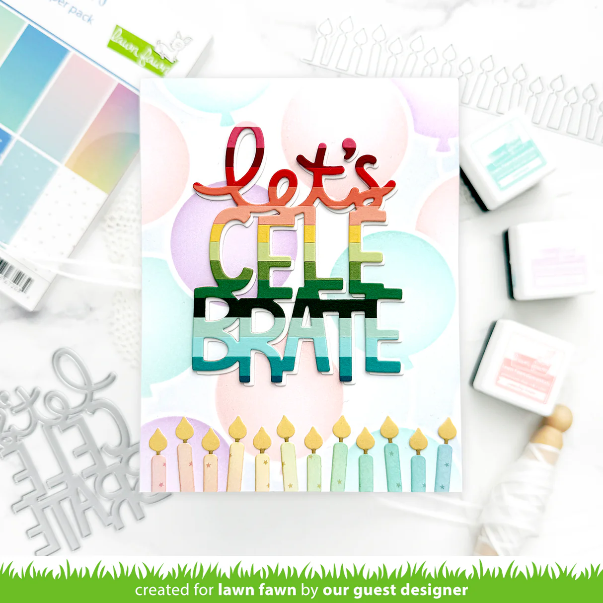 Lawn Fawn - Balloon Background Stencils