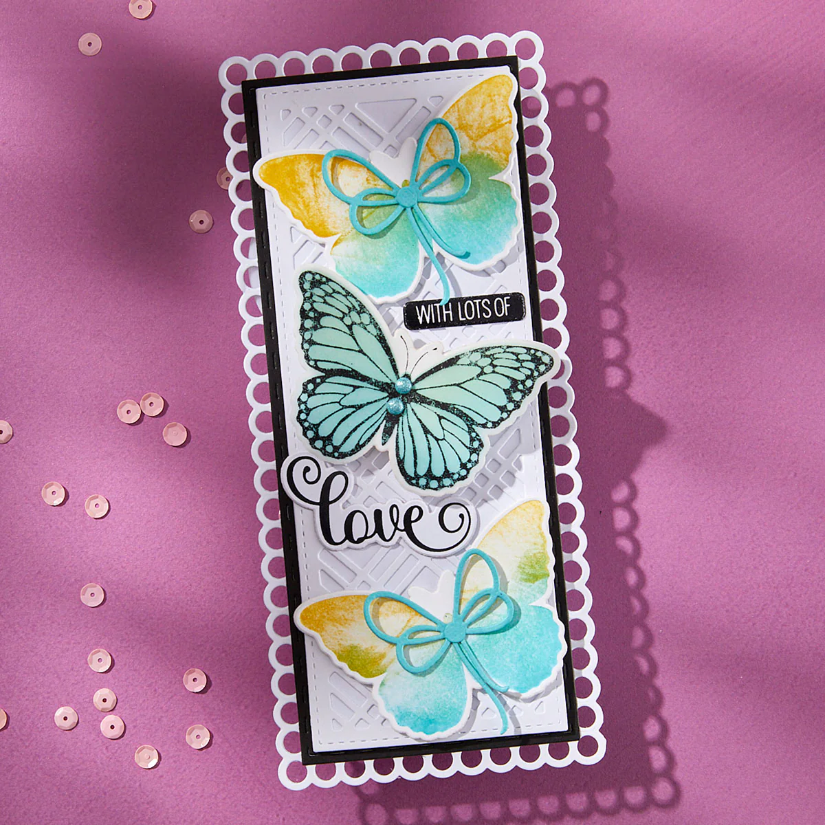 Spellbinders - BetterPress - Butterfly Silhouettes Press Plate & Die Bundle by Lisa Horton