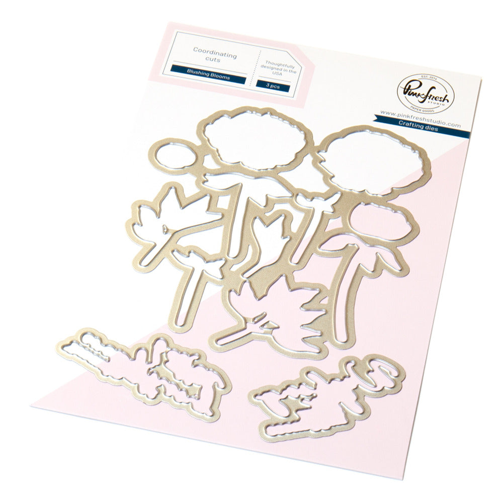 Pinkfresh - Blushing Blooms - Stamp, Die & Stencil Bundle