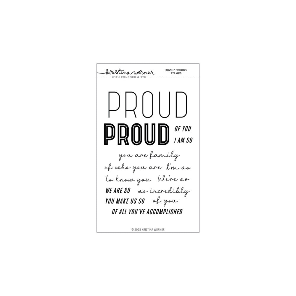 Concord & 9th - Proud Words Stamp & Die Bundle by Kristina Werner