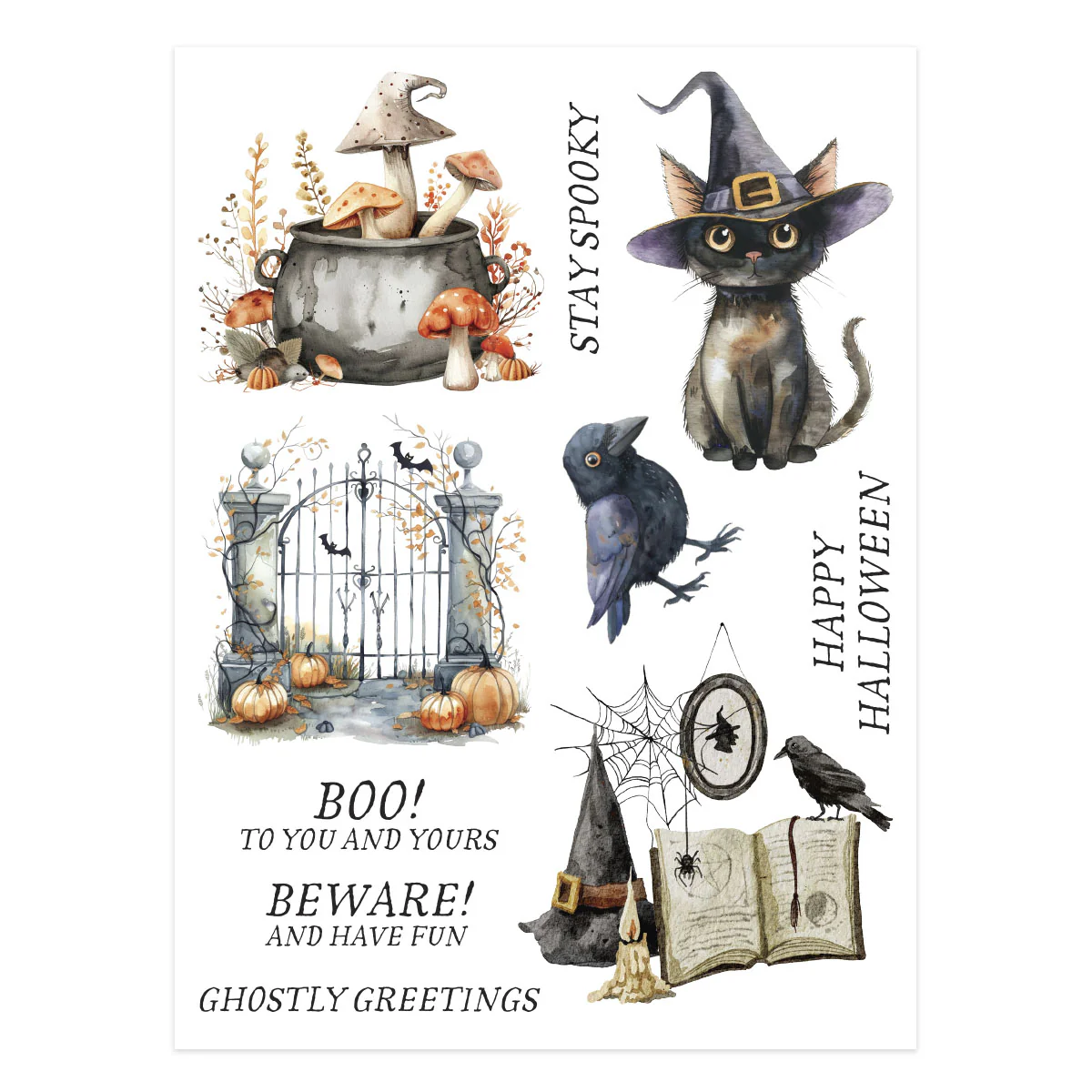 Spellbinders - Stay Spooky Rub-Ons