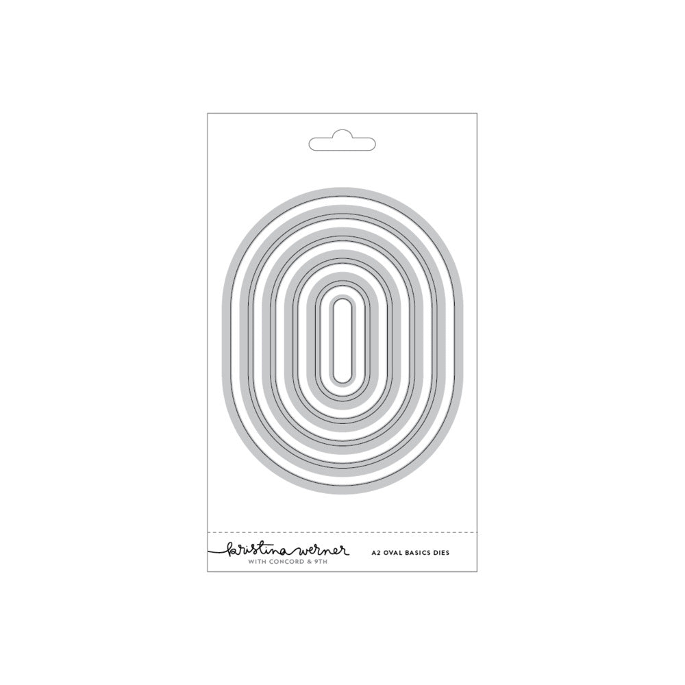 Concord & 9th - A2 Oval Basics Die Set by Kristina Werner