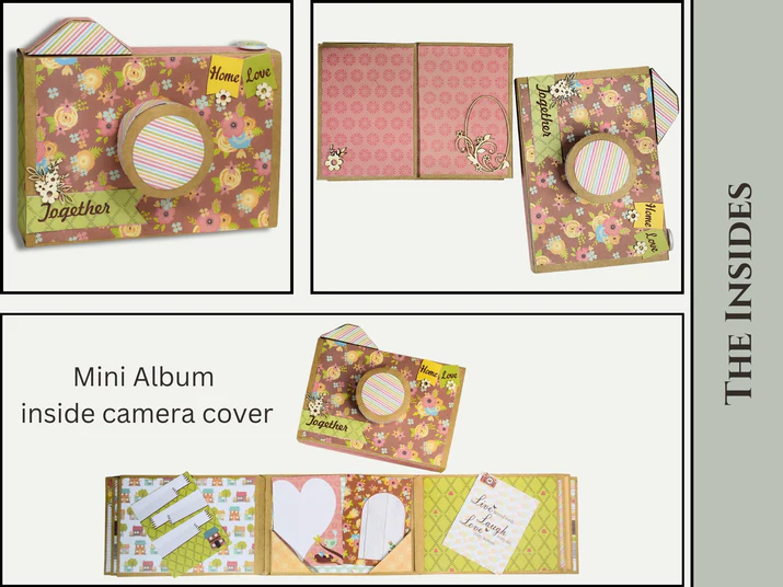 CrafTreat - Blank Precut Album Base - Matchbox Camera