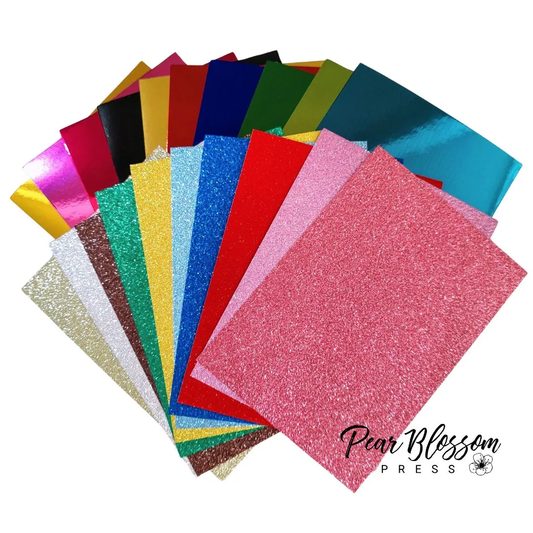 Pear Blossom Press - Glitter & Mirror Cardstock Mix