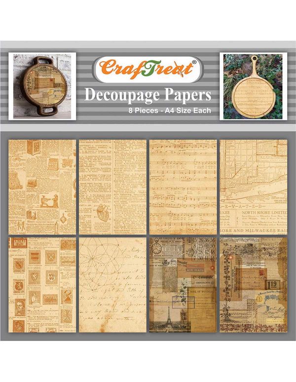 CrafTreat - Decoupage Paper - Vintage Backgrounds