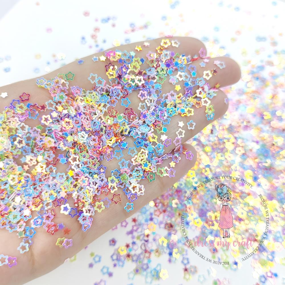 Dress My Craft - Holographic Rainbow Star Sequins