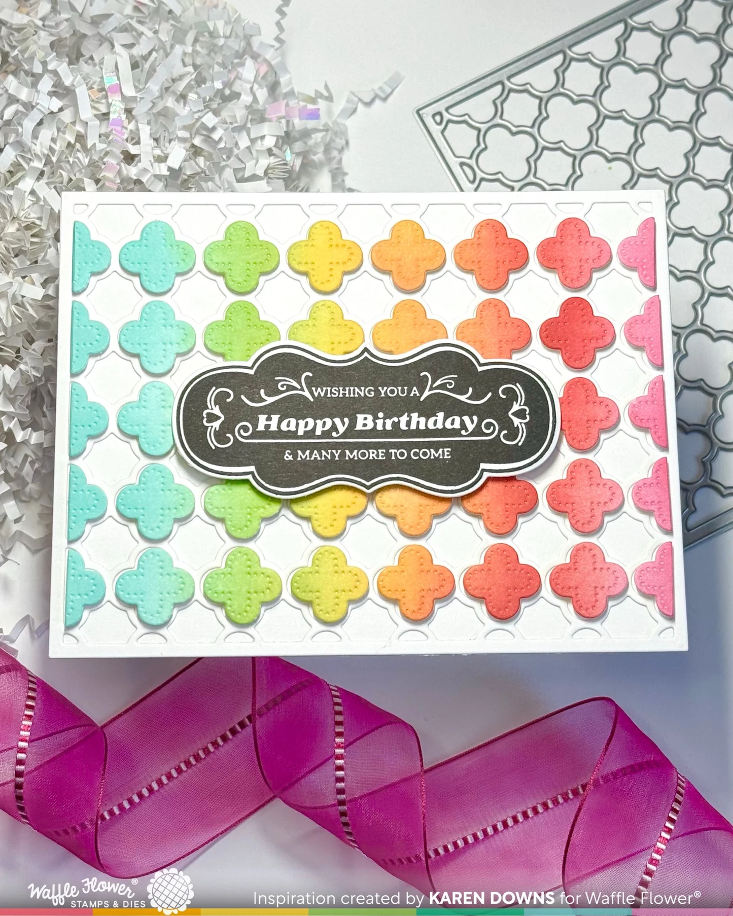 Waffle Flower - Quatrefoil Panel Die