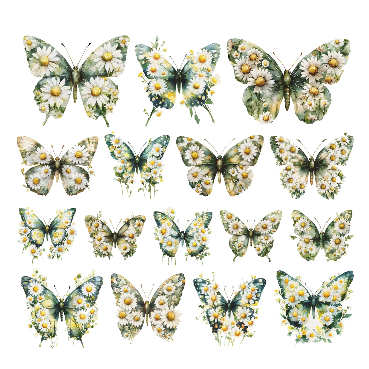Simply Stated - Denim & Daisies - Butterflies Ephemera