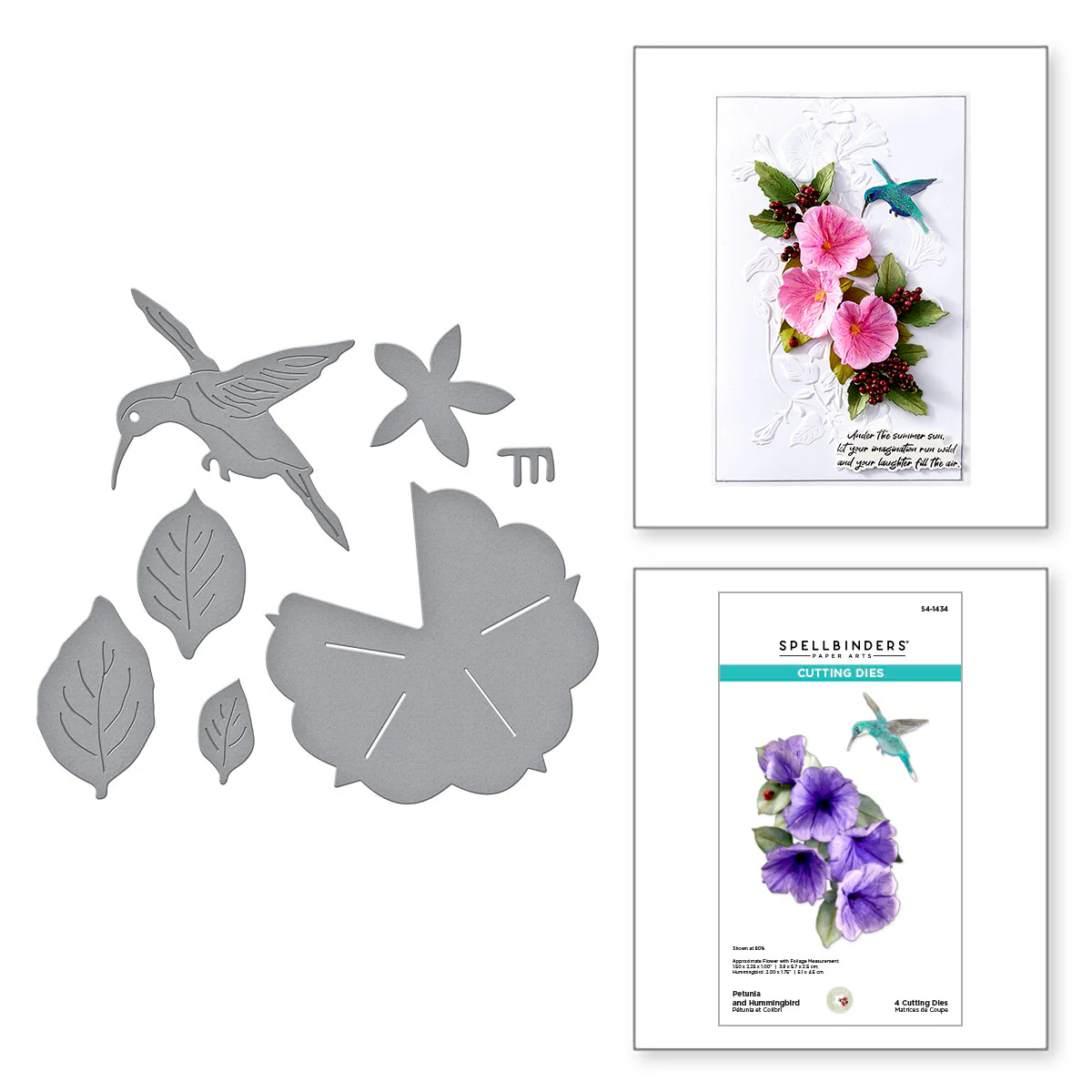 Spellbinders - Petunia and Hummingbird Die Set
