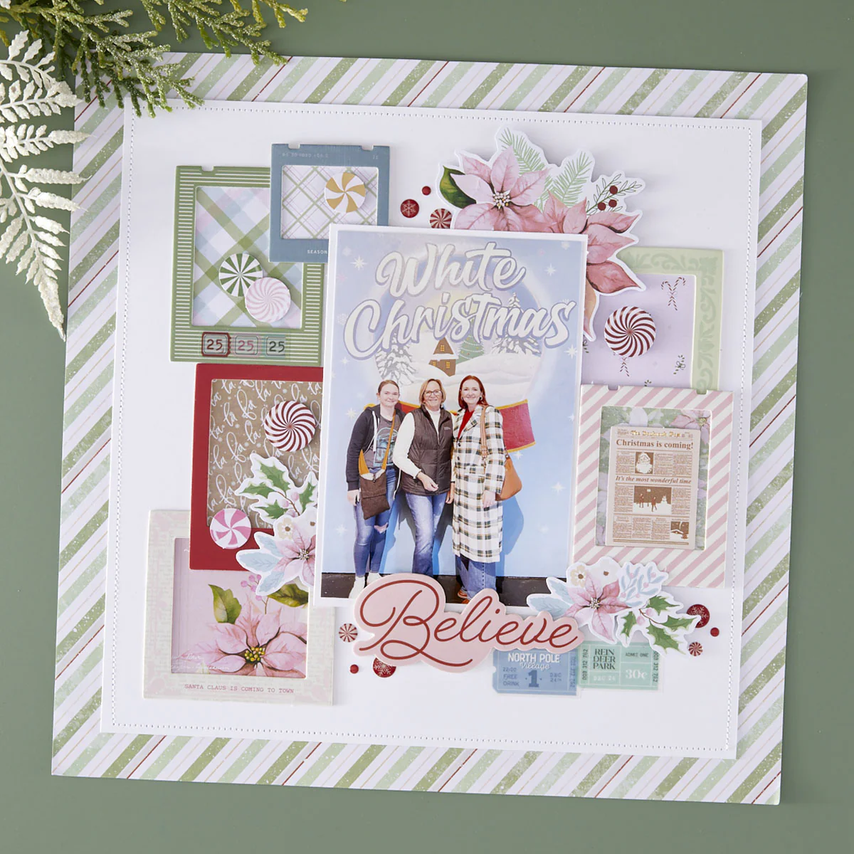 Rosie's Studio - Peppermint Twist - Chipboard Frames & Corners