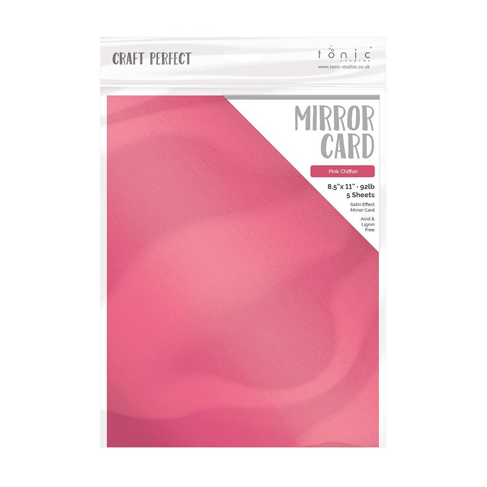 Craft Perfect - Satin Mirror Cardstock - Pink Chiffon