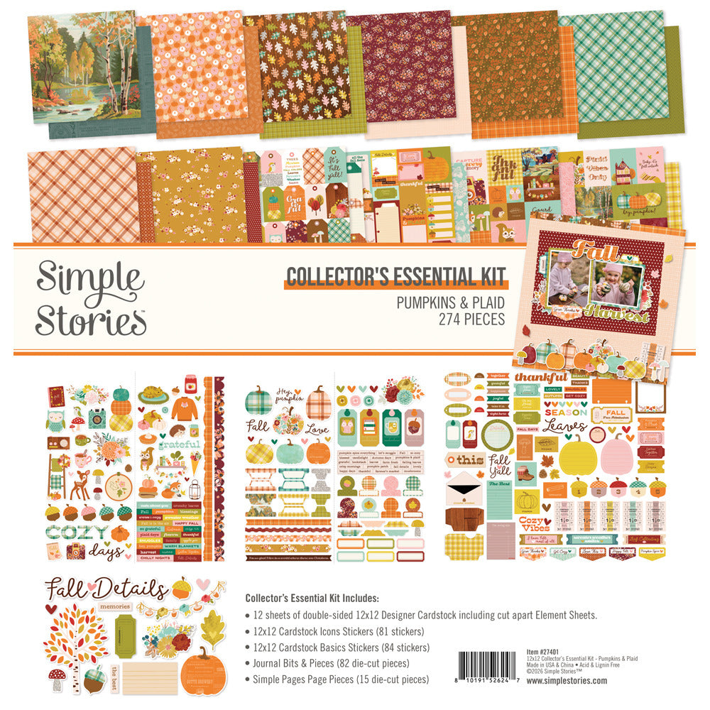Simple Stories - Pumpkins & Plaid - Collector's Essential Kit