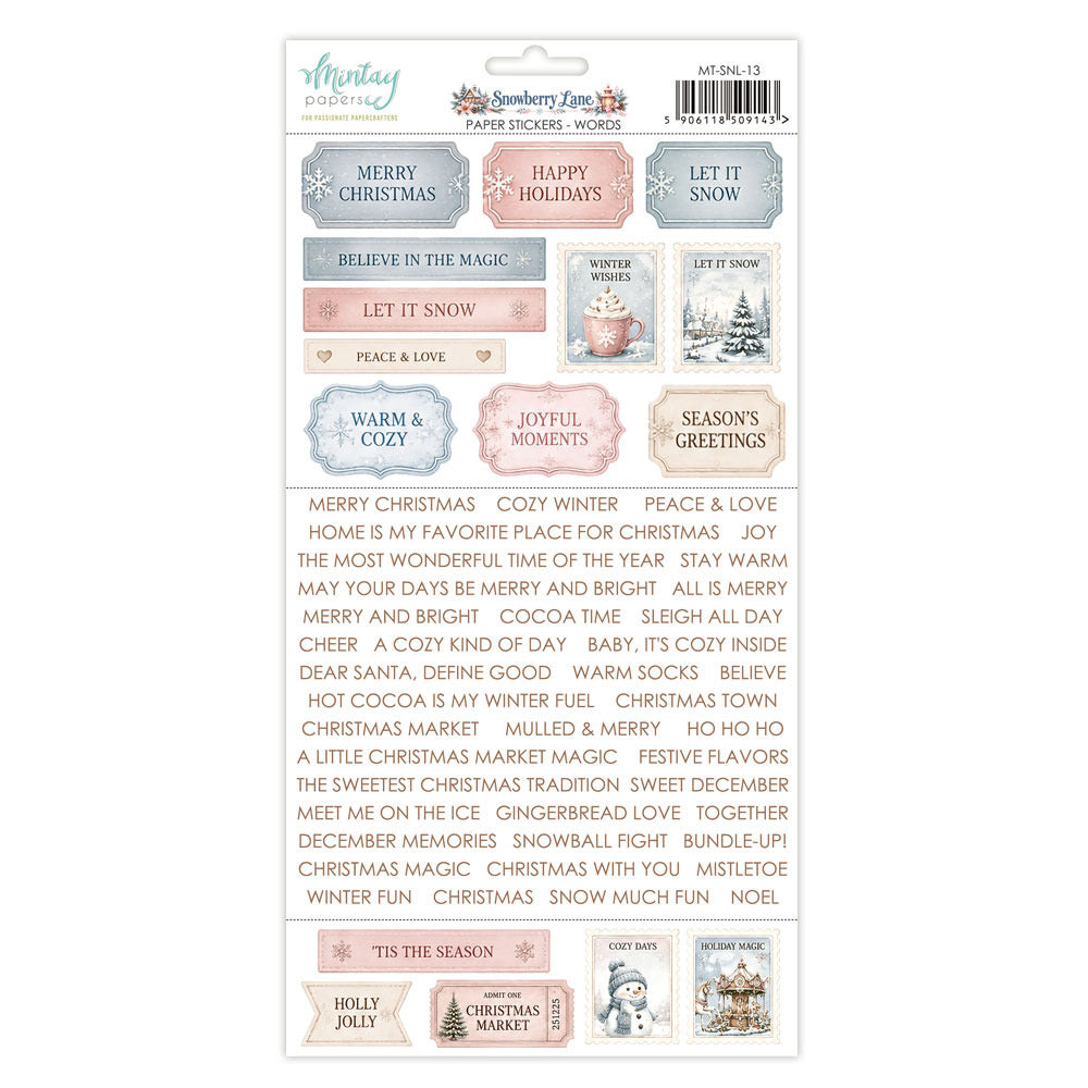 Mintay - Snowberry Lane - Word Stickers