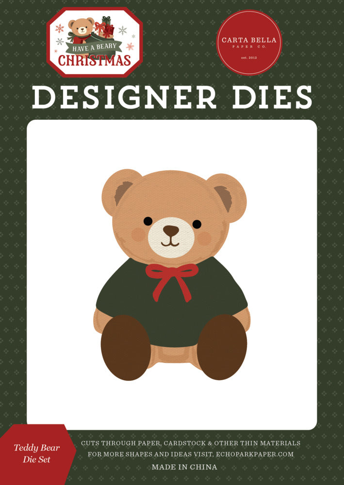 Carta Bella - Have a Beary Christmas - Teddy Bear Die Set