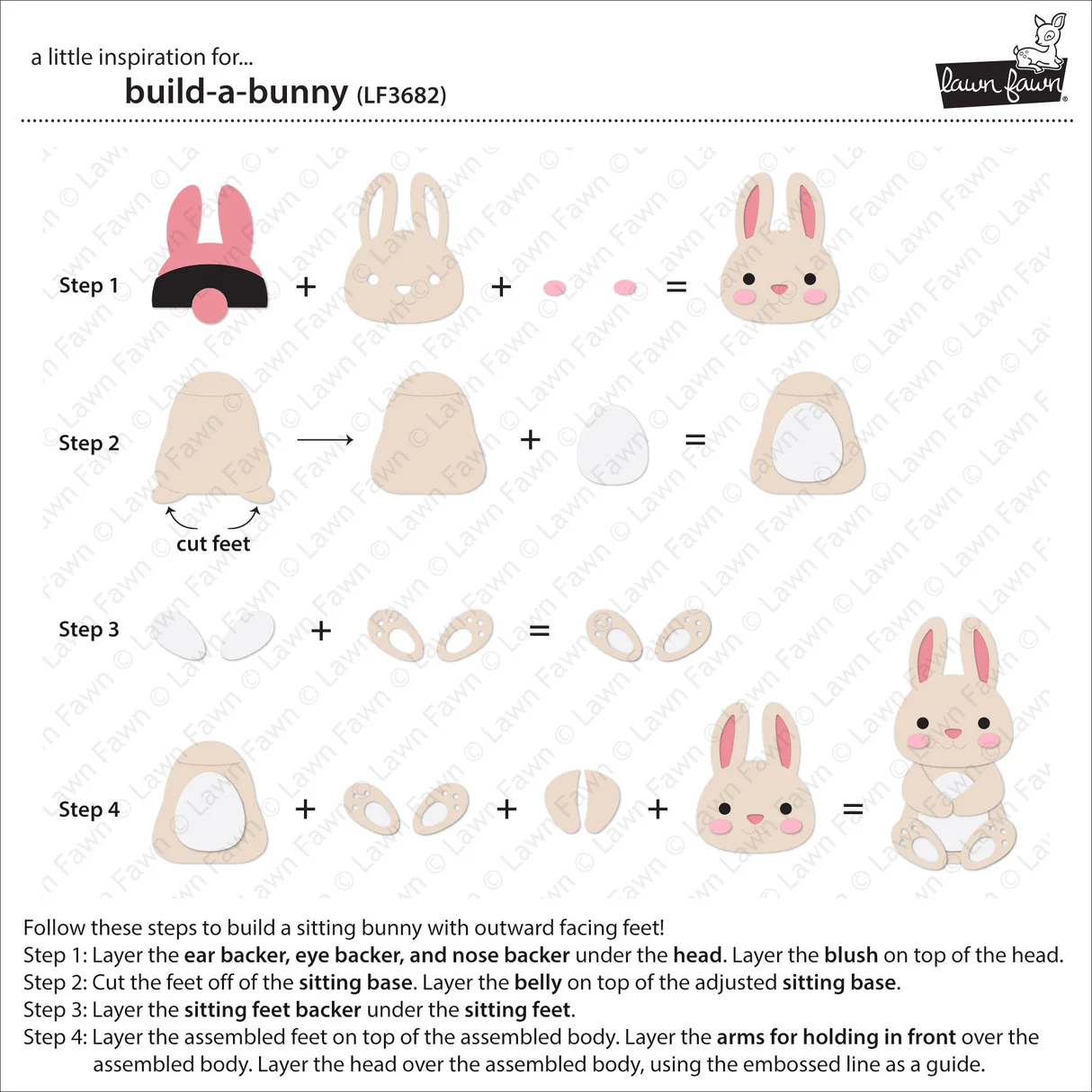 Lawn Fawn - Build-A-Bunny Die Set