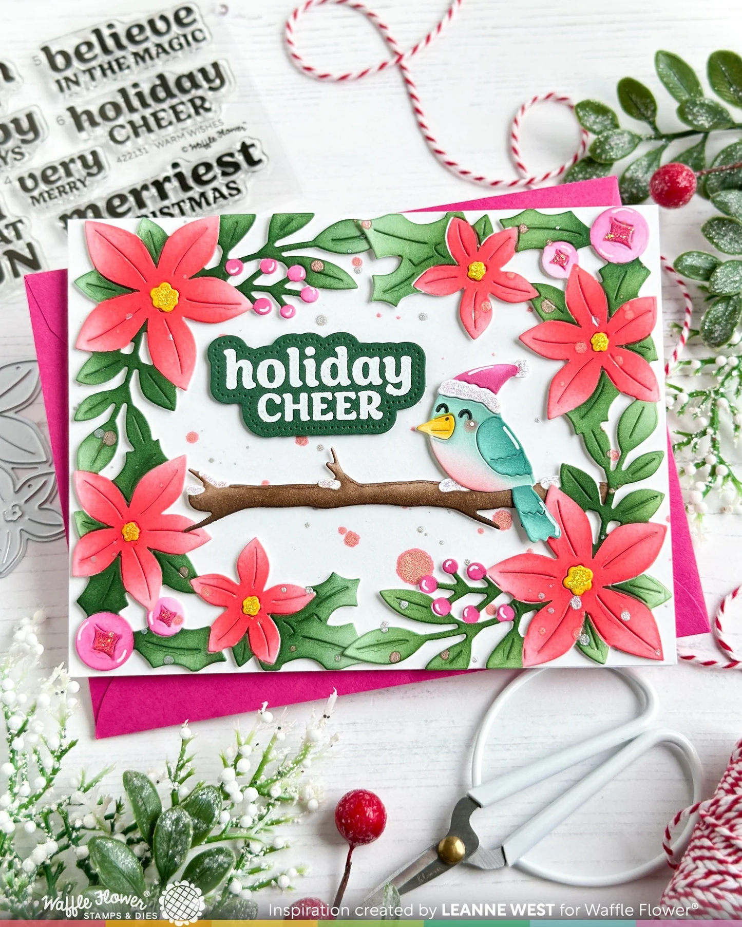 Waffle Flower - Warm Wishes Stamp & Die Bundle