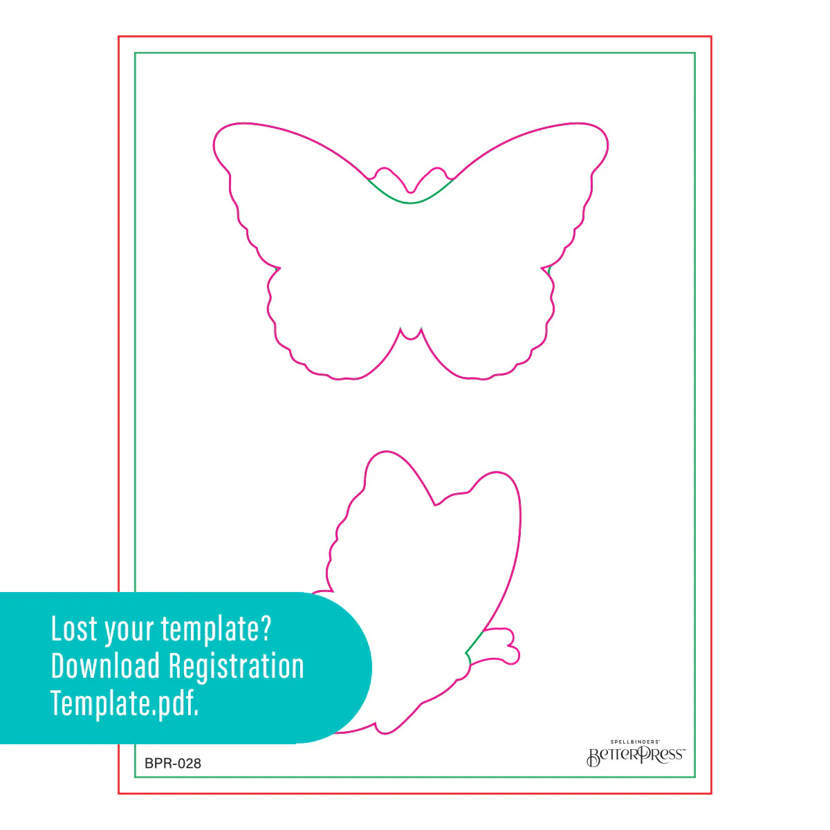 Spellbinders - BetterPress - Butterfly Silhouettes Press Plate & Die Bundle by Lisa Horton