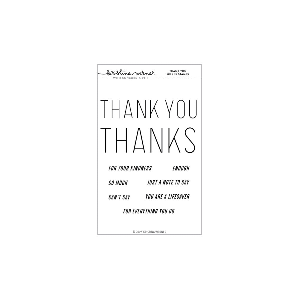 Concord & 9th - Thank You Words Stamp Set by Kristina Werner