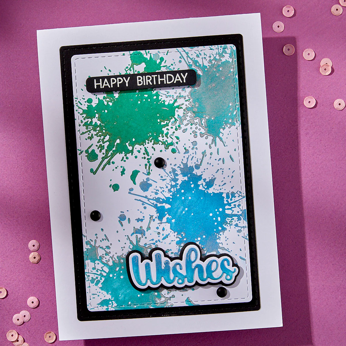 Spellbinders - BetterPress - Splatters Press Plate by Lisa Horton