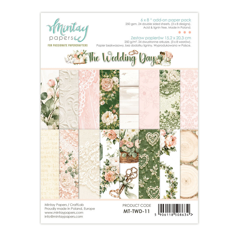Mintay - The Wedding Day - 6x8 Add-on Paper Pad