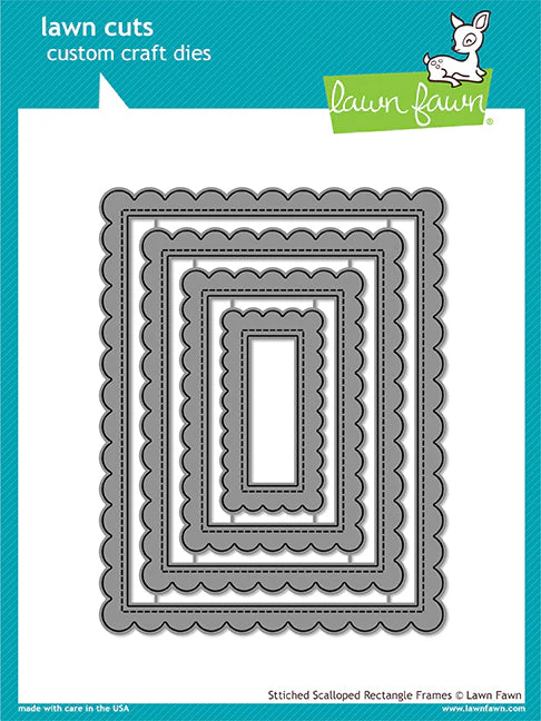 Lawn Fawn - Stitched Scalloped Rectangle Frames Die Set