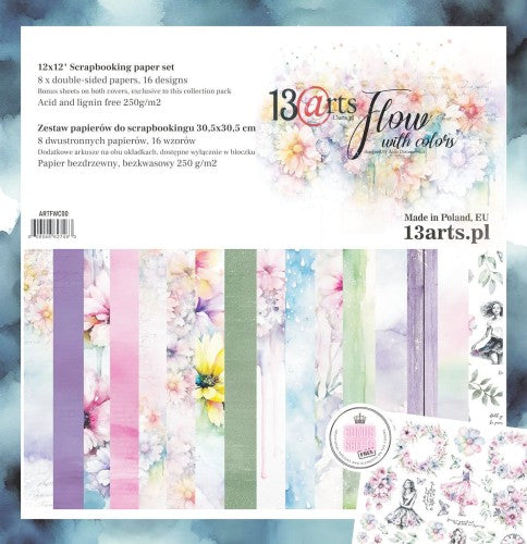13Arts - Flow With Colors - 12x12 Paper Pack