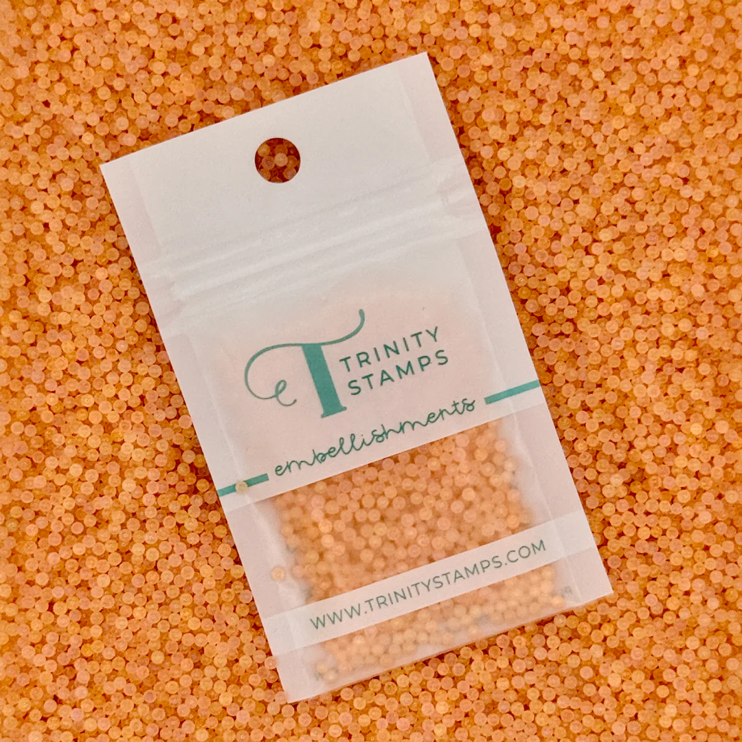 Trinity Stamps - Shaker Pop Embellishment - Iridescent Tangerine