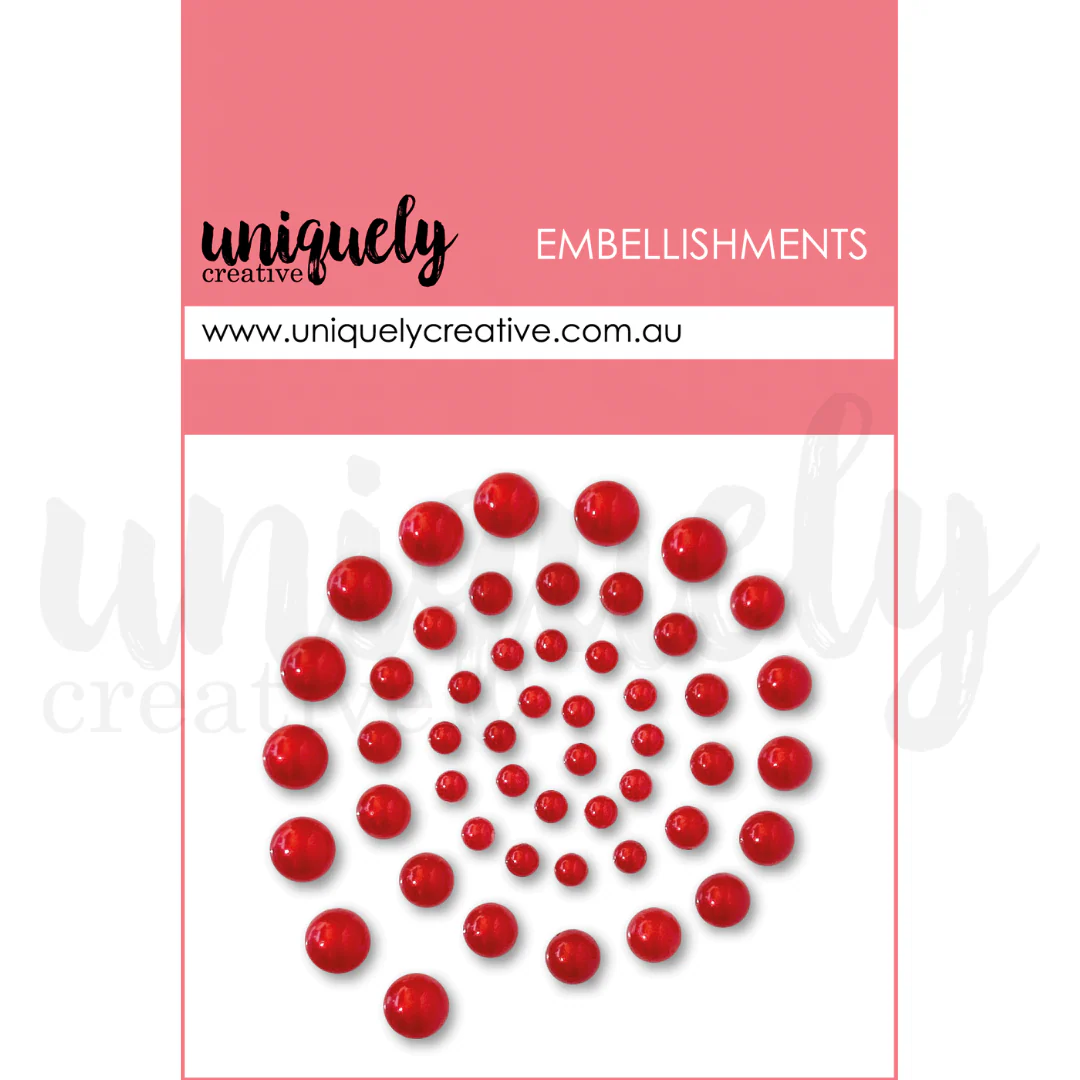 Uniquely Creative - Embellishment - Red Pearls