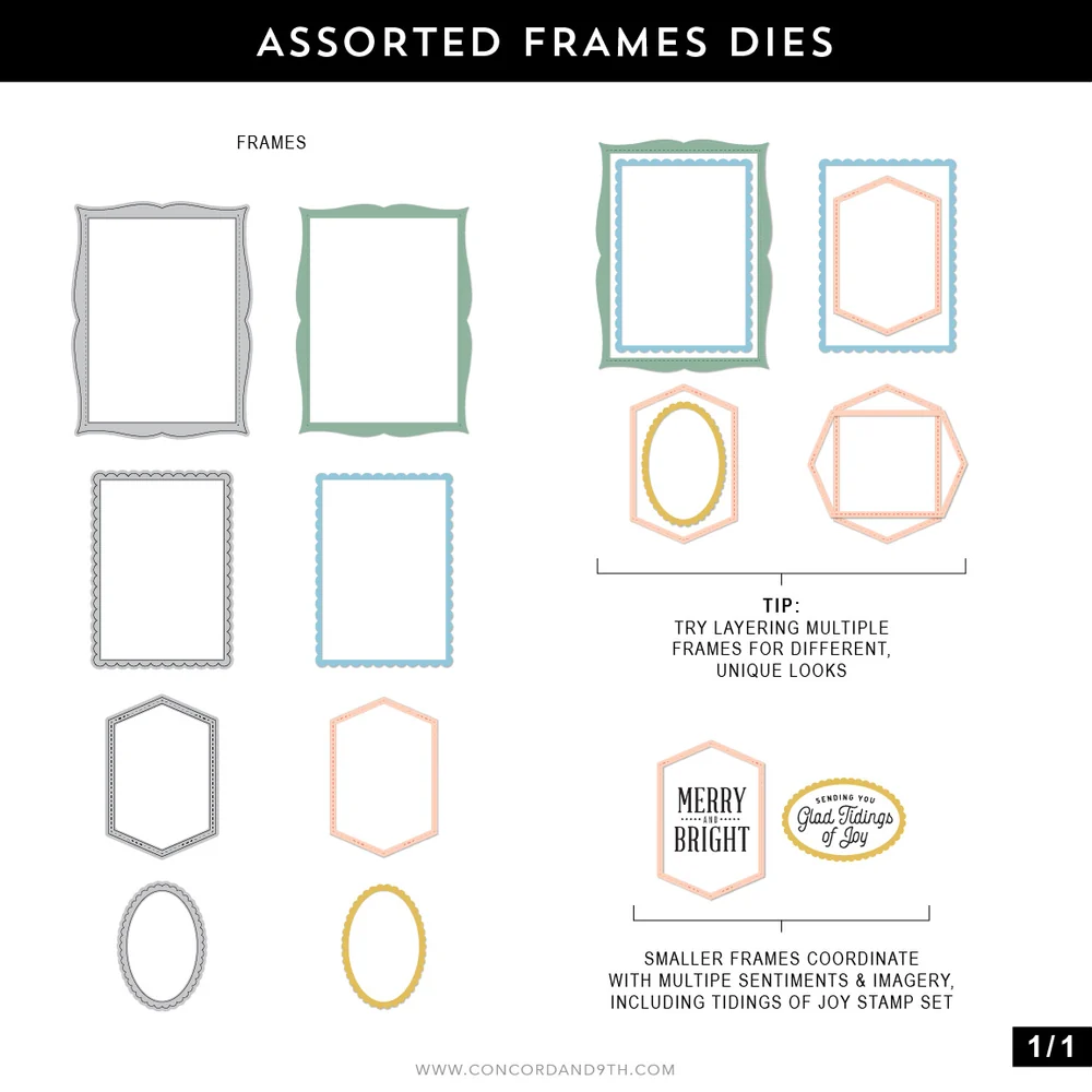 Concord & 9th - Assorted Frames Die Set