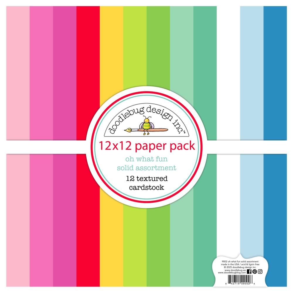 Doodlebug - Oh What Fun - Solid Assortment Paper Pack