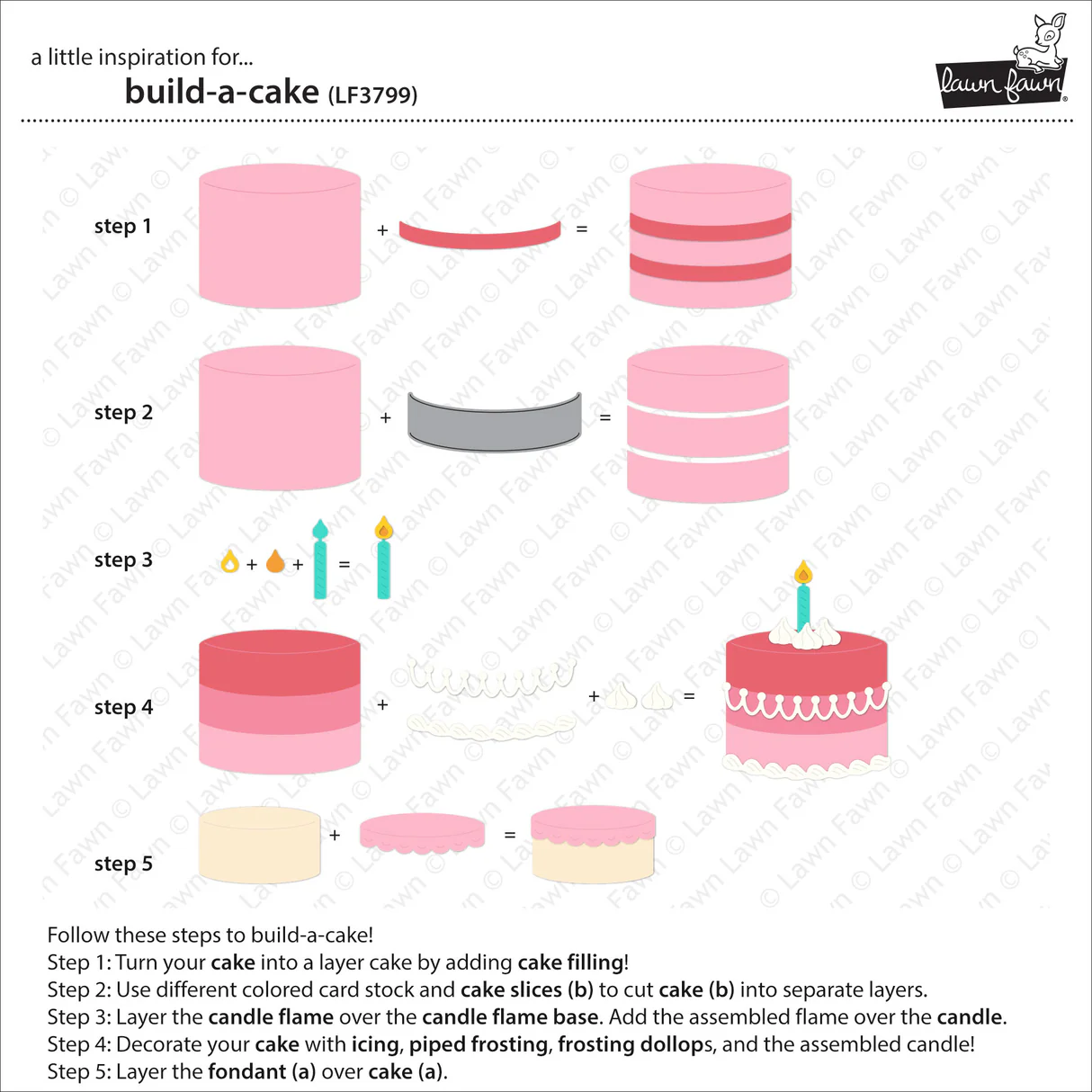 Lawn Fawn - Build-A-Cake Die Set
