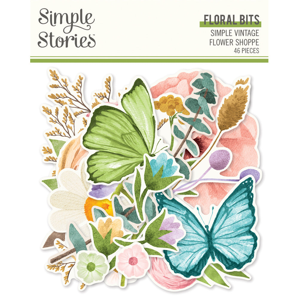 Simple Stories - Simple Vintage Flower Shoppe - Floral Bits & Pieces