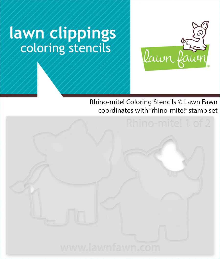 Lawn Fawn - Rhino-mite! Stamp, Die & Stencil Bundle