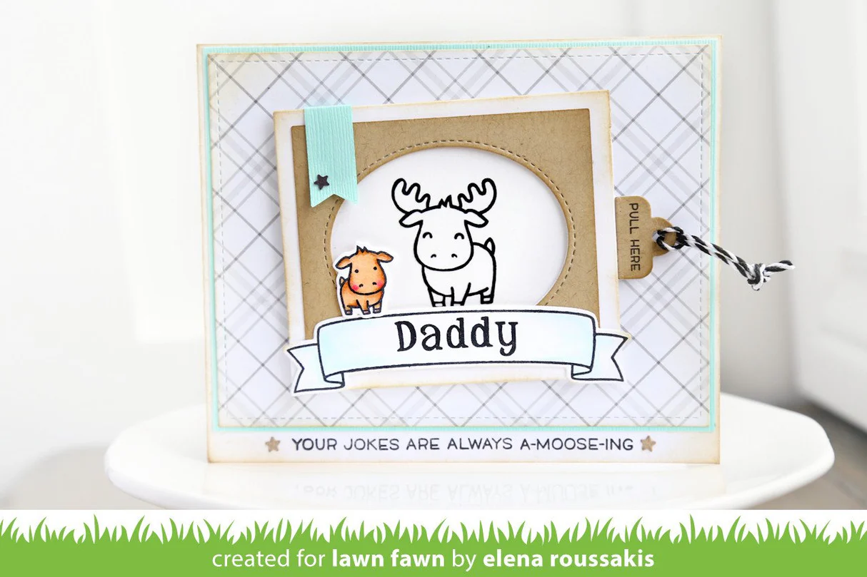 Lawn Fawn - Push Here Stamp Set