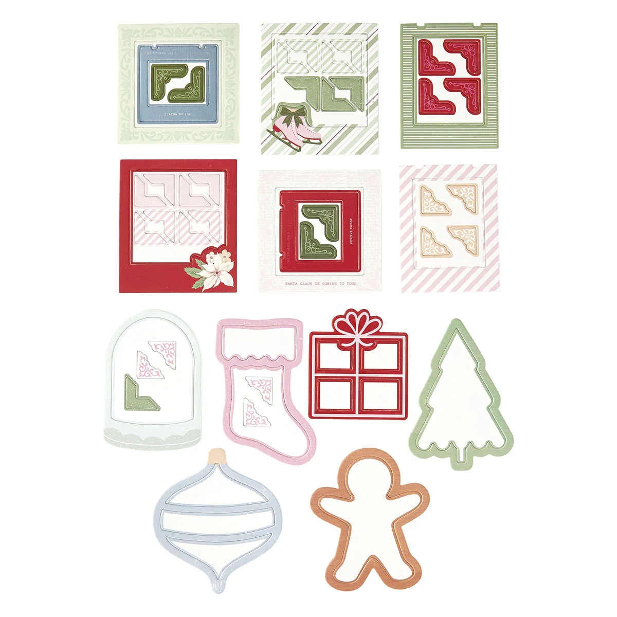 Rosie's Studio - Peppermint Twist - Chipboard Frames & Corners
